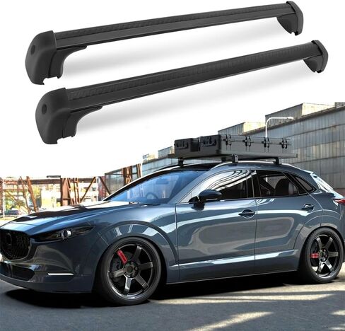 حامل سقفي قضبان متقاطعة مناسبة لمازدا CX-30 CX30 2020 2021 2022 2023 2024 قضبان نقل البضائع القابلة للقفل ملحقات السطح in Kuwait