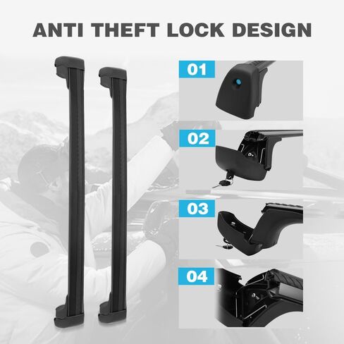 حامل سقفي قضبان متقاطعة مناسبة لمازدا CX-30 CX30 2020 2021 2022 2023 2024 قضبان نقل البضائع القابلة للقفل ملحقات السطح in Kuwait