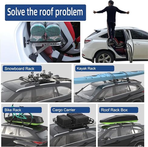 Car Door Step, 7 Angles ExtraLong Door Step for Car Roof Access, Both Feet Stand Roof Rack Door Latch Step, Universal Fit Car Door Step Up Hook for Most Car, SUV, Truck (Black) in Kuwait