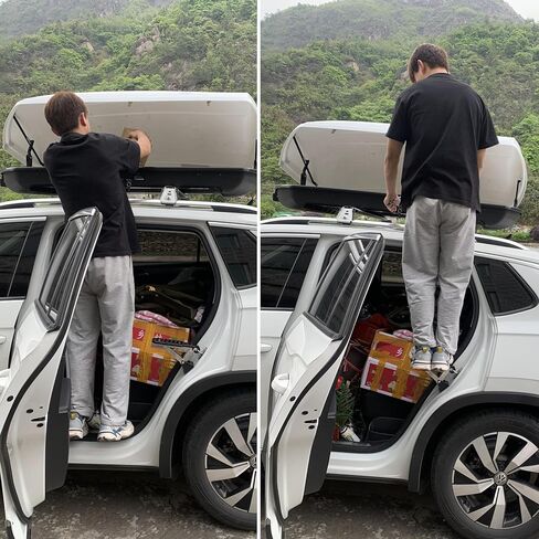 Car Door Step, 7 Angles ExtraLong Door Step for Car Roof Access, Both Feet Stand Roof Rack Door Latch Step, Universal Fit Car Door Step Up Hook for Most Car, SUV, Truck (Black) in Kuwait