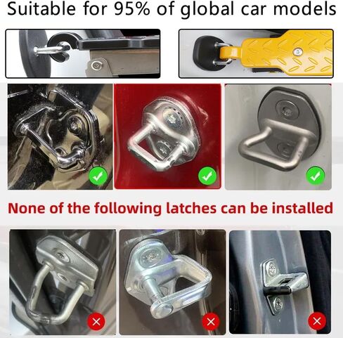 Car Door Step, 7 Angles ExtraLong Door Step for Car Roof Access, Both Feet Stand Roof Rack Door Latch Step, Universal Fit Car Door Step Up Hook for Most Car, SUV, Truck (Black) in Kuwait