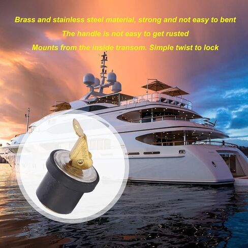 Compression Drain Plug 19mm Rubber + Brass + 304 Stainless Steel Screw Type Rubber Seal Boat Brass Drain Plug(7/8 inch (2974B2)) in Saudi Arabia