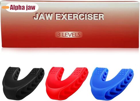 Alpha Jaw Facial Trainer 2.0, Face and Neck Exerciser, Jawline Exerciser Shaper for Men and Women, Jaw Exerciser with Three Resistance Levels (3 PCS) in Saudi Arabia