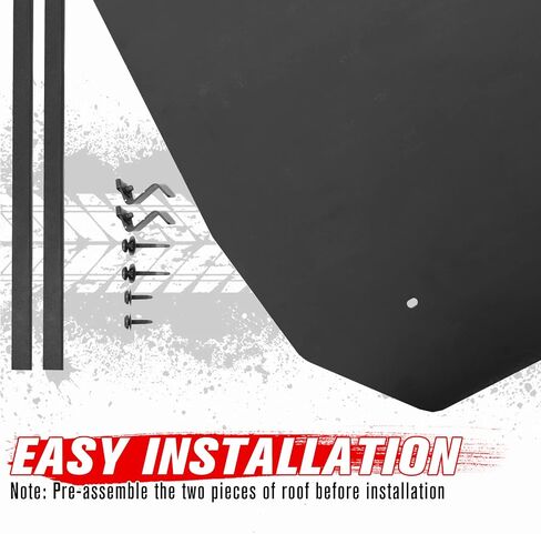 A & UTV PRO Aluminum Roof Top for Polaris General 1000 / XP 1000 2016-2023, Heavy Duty 2-Piece Combined Hard Roof Sun Visor Cover Accessories, Replace OEM # 2881105, Black, 2 Seater in Saudi Arabia