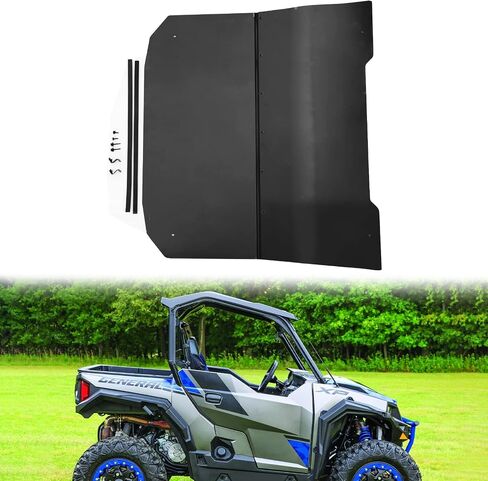 A & UTV PRO Aluminum Roof Top for Polaris General 1000 / XP 1000 2016-2023, Heavy Duty 2-Piece Combined Hard Roof Sun Visor Cover Accessories, Replace OEM # 2881105, Black, 2 Seater in Saudi Arabia