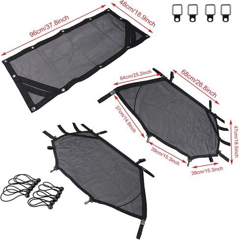 RZR Soft Window Nets Mesh Front Rear Right and Left Window Shade Shield Cover Roll Cage Mesh Guard Sunshade Cover for UTV Polaris RZR 570 800 1000 900 RZR XP Turbo 2015-2019 2 Seat in Saudi Arabia
