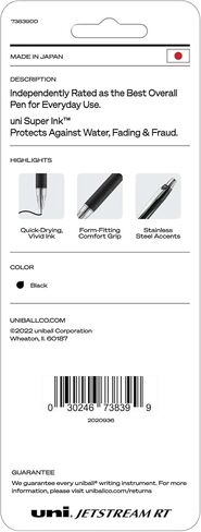 uni-ball Jetstream RT Ballpoint Pens, Bold Point (1.0mm), Black, 3 Count in Saudi Arabia