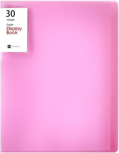 مجلد عرض الكتب A4 30 جيوب مجلدات مشروع العرض التقديمي غطاء ناعم وردي in Kuwait