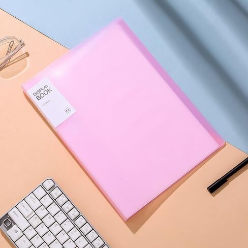 مجلد عرض الكتب A4 30 جيوب مجلدات مشروع العرض التقديمي غطاء ناعم وردي in Kuwait