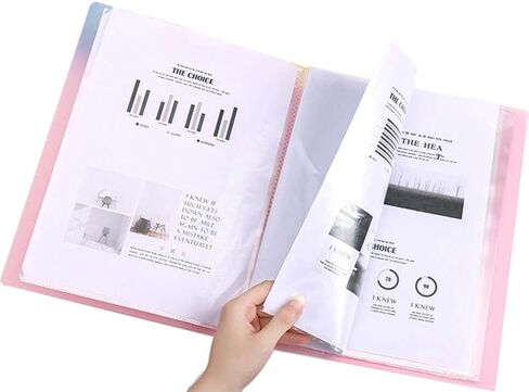 مجلد عرض الكتب A4 30 جيوب مجلدات مشروع العرض التقديمي غطاء ناعم وردي in Kuwait