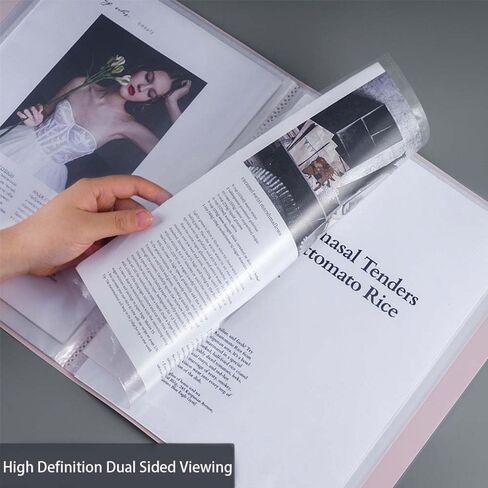 مجلد عرض الكتب A4 30 جيوب مجلدات مشروع العرض التقديمي غطاء ناعم وردي in Kuwait