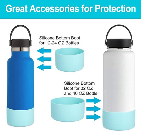 Boot for Hydro Flask 12-40 OZ Water Bottle/Stanley Tumbler, Bottom Boots for Hydroflask Sports Water Bottles, Silicone Bottom Cover Sleeve in Kuwait