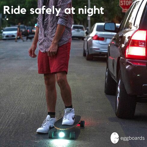أضواء لوح التزلج LED Underglow - أضواء Longboard القابلة لإعادة الشحن عبر USB من الأمام والخلف. مجموعة مصابيح لوح التزلج الكهربائية المثالية in Kuwait