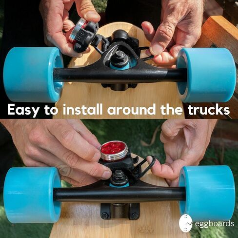 أضواء لوح التزلج LED Underglow - أضواء Longboard القابلة لإعادة الشحن عبر USB من الأمام والخلف. مجموعة مصابيح لوح التزلج الكهربائية المثالية in Kuwait