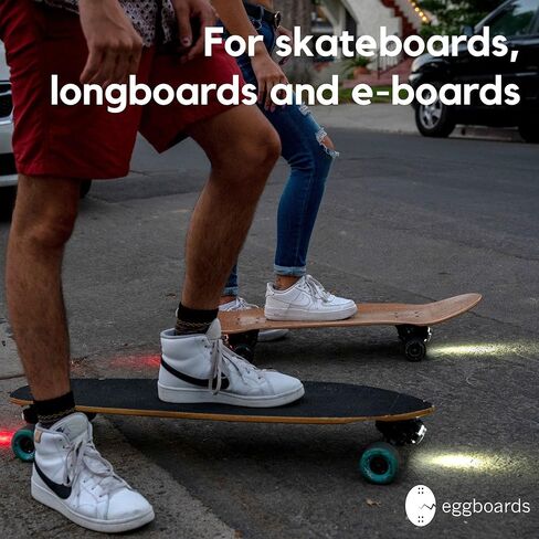 أضواء لوح التزلج LED Underglow - أضواء Longboard القابلة لإعادة الشحن عبر USB من الأمام والخلف. مجموعة مصابيح لوح التزلج الكهربائية المثالية in Kuwait