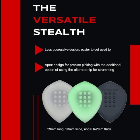Acoustik Attak Stealths VARIETY 12 PACK | مختارات جيتار دقيقة مشطوفة | متين ومريح in Kuwait