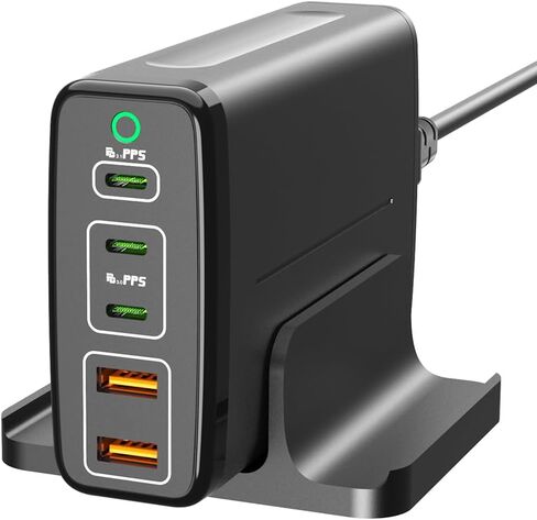 شاحن USB C GaN بقدرة 245 وات، محطة شحن Ubigbuy بقدرة 140 وات 5 منافذ PD3.1 USB C، شاحن كمبيوتر محمول USB C لسطح المكتب محمول للسفر USB C محول طاقة لجهاز MacBook Pro Air iPad Pro iPhone Samsung in Saudi Arabia