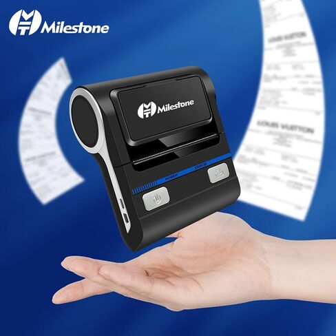Bluetooth Receipt Printer 80mm Wireless Portable Thermal POS Printer for Small Business, Compatible with Android/Windows Not Square in Kuwait