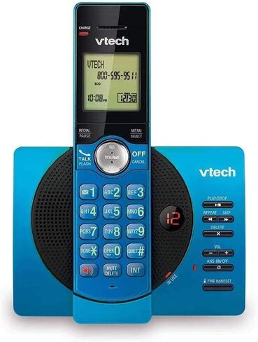 VTech CS6929-15 DECT 6.0 Expandable Cordless Phone System with Answering Machine, 1 Handset - Blue in Saudi Arabia