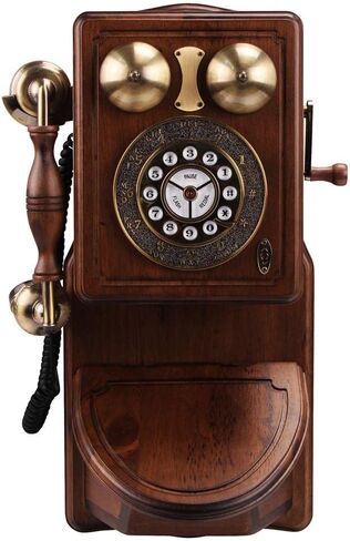 Pyle Vintage/Classic Style Corded Phone - Retro Design Landline Telephone, Antique Wall-Mount Phone in Saudi Arabia