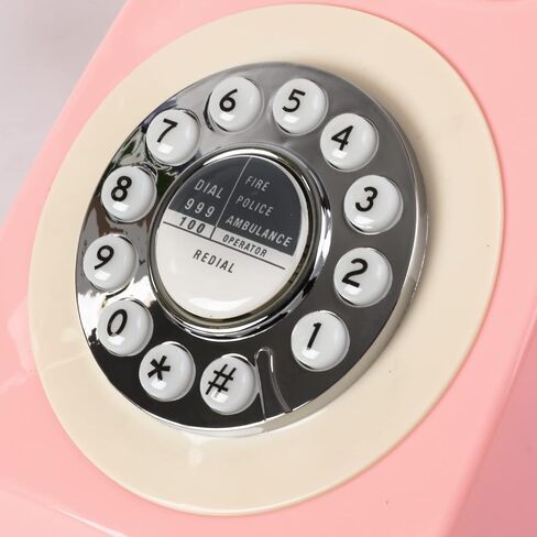 Sangyn Retro Landline Telephone Classic Vintage Corded Phone Old Fashioned Dial Button Desk Phone with Redial Function for Home Office in Kuwait