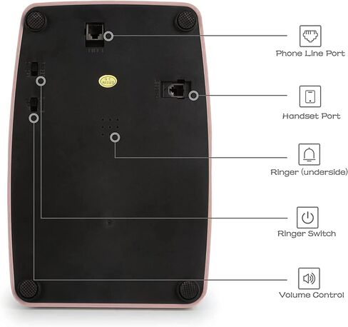 Sangyn Retro Landline Telephone Classic Vintage Corded Phone Old Fashioned Dial Button Desk Phone with Redial Function for Home Office in Kuwait