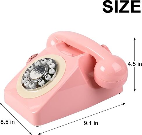 Sangyn Retro Landline Telephone Classic Vintage Corded Phone Old Fashioned Dial Button Desk Phone with Redial Function for Home Office in Kuwait