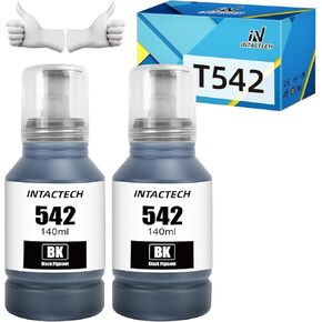 استبدال الحبر المتوافق مع EPSON T542 542 T542220-S CYAN العمل من أجل ET-5800 ET-5850 ET-5880 ET-16600 ET-16650 ST-C8000 (70 مل ، 2 عبوة)