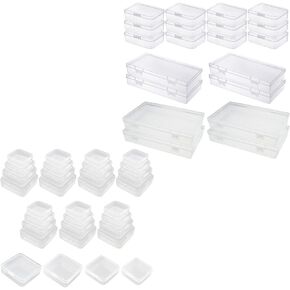 LJY Rectangular & Square Plastic Boxes Mixed Sizes Bundle