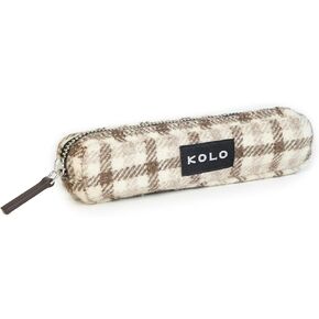 Kolo Parker Mini Pen, Pencil and Marker Case, Compact and Lightweight, Wool Tweed, Ivory
