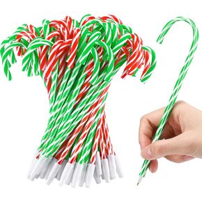 Crtiin 160 PCS عيد الميلاد Candy Cane Pens Gift Bulk Xmas Green and Red Candy Cane Black Ink Point Abes for Christmas Kids Office New Year Home Champroom Gifts ، 0.7 mm