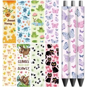 UV DTF Pen Wraps Transfer Transfer Divinal Divination Moon and Star - 48pcs مقاوم للماء HD Print UV DTF PEN لاصق لالتقاط هدايا مخصصة للقلم القلم.