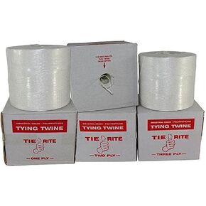 SGT KNOTS Polypropylene Tying Twine – Bundling Twine for Pulling, Loading, Packing – Weather Resistant Pull Line - 156 lb. Tensile Strength - 1 ply x 6300ft, White - Cardboard Carton Included