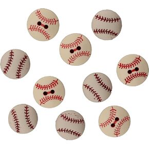 Buttons Galore Craft & Sewing Buttons - Baseballs - 3 Packs (30 Buttons)