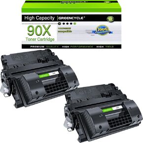 greencycle 90X High Yield Compatible Black Toner Cartridge Replacement for HP 90X CE390X Work for Laserjet M602x M602n M602dn M603n M603dn M4555f M4555h M4555fskm Printer (2-Pack)