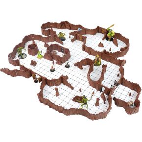 مجموعة Cavern Troll - Mini Dungeon Castle Cavern DND Terrain for Tabletop RPGs ، Dungeons & Dragons ، Pathfinder ، War Gaming ، وأكثر من ذلك! - بواسطة DCD (124+PCS ، 3.5SQFT ، 16AREAS)