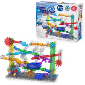 The Learning Journey: Marble Mania Twin Twister - Matble Maze معبأة مع اثنين من المصاعد الحلزوني - مشروع بناء مع 200+ قطعة بناء - مشاريع STEM للأطفال الذين تتراوح أعمارهم بين 5 و 10