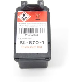 إعادة تصنيع السعة عالية السعة Pitney Bowes SL-870-1 Red Ink Cantridge لـ Pitney Bowes Sendpro Mailstation Meter Machine (CSD1) (1Pack) (18 مل)