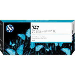 HP 747 Gloss Enhancer 300 مل من خرطوشة الحبر الأصلي (P2V87A) لتصميم Z9+ طابعات تنسيق كبيرة