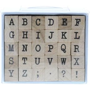 STENTERINGAODADO TATEWRITER SCRIPT العلوي العلوي ALPHABET ABC ختم المطاط الخشبي