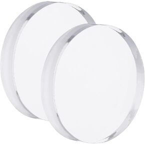 PATIKIL Acrylic Stamp Block, 2 Pack Clear Stamping Block with Grid Lines Decorative Mounting Blocks Set Round for Scrapbooking DIY Crafts Card Making
