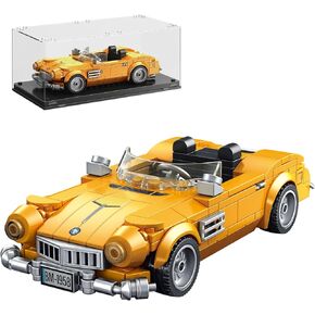 Sports Car Building Block Set with Display Case, Race Car Building Kits Construction Toy,Vintage Racing Car Collection Model,Birthday Gift for Adults and Kids Boys 8-12(313pcs)