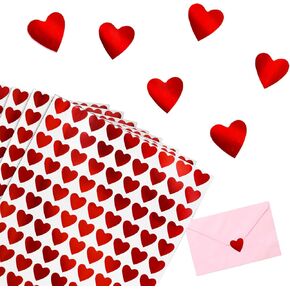 1170pcs ملصقات القلب الأحمر اللامع 0.5 بوصة ملصقات القلب الحمراء المصغرة للأظرف لمغلفات رواية الأطفال ، ملصقات القلب الصغيرة (1170 ، النمط ب)