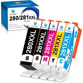 PGI-280XXL CLI-281XXL استبدال لـ Canon 280 281 خراطيش الحبر متوافقة مع PIXMA TR8620 TR8620A TR8520 TR7520 TS6320 TS6120 TS9120 TS8220 TR8600 TR8500 PRINTER ، 5-pack