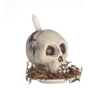 Melody Jane Dollhouse Skull Candle Miniature Macabre Halloween Accessory