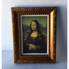 1:12 Scale Dollhouse Miniature Wall Decor Paint Frame Monalisa High 3 "