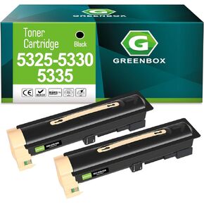 GREENBOX Compatible 006R01159 High-Yield Toner Cartridge Replacement for Xerox 5325 5330 5335 006R01159 for WorkCentre 5325 5330 5335 Printer (2 Black )