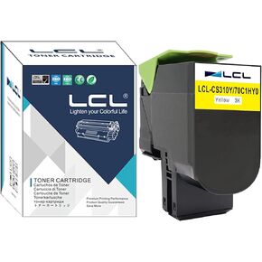 LCL Remanufactured Toner Cartridge Replacement for Lexmark 70C0H40 700H4 70C1HY0 701HY 70C10Y0 701Y 3000 Pages CS310 CS310n CS310dn CS510 CS510de CS510dte CS410 CS410n CS410dn Cs410dtn (1-Pack Yellow)