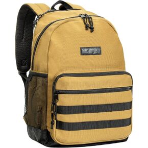 Wrangler Backpack for Men and Women, Water Resistant Casual Daypack for Travel, Work School, Laptop Backpack with Notebook Sleeve