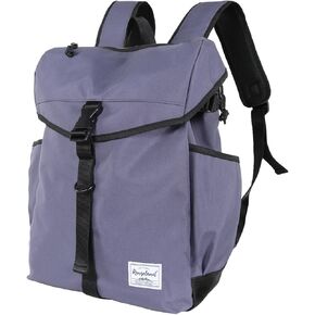 Drawstring Flap Backpack Rucksack Lightweight Travel Laptop Backpack for Women Men Carry-on Daypack 17L Commute Gym Sport, Gray Pewter